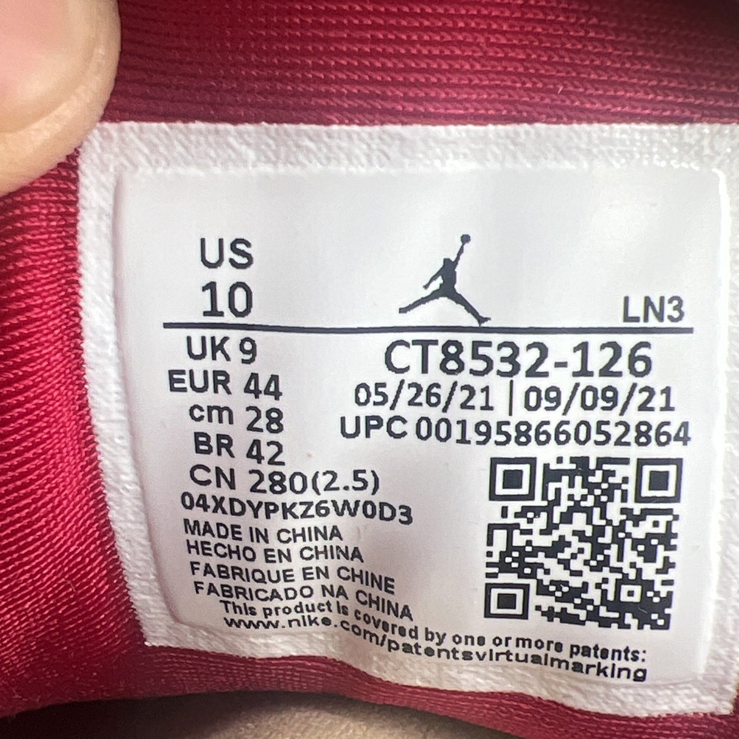 Size 10 - Air Jordan 3 Retro Mid Cardinal Red (CT8532-126)
