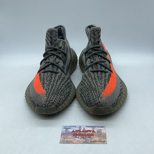 Size 11.5 - adidas Yeezy Boost 350 V2 Beluga Grey Green Orange Suede (BB1826)