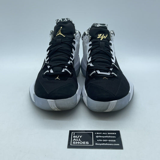 Size 7.5 - Jordan Zion 1 Gen Zion Black White Gold Suede Leather (DA3130-002)