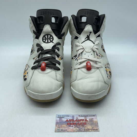 Size 11.5 - Air Jordan 6 Retro Quai 54 - Sail Gum Tan Leather Suede (CZ4152-100)