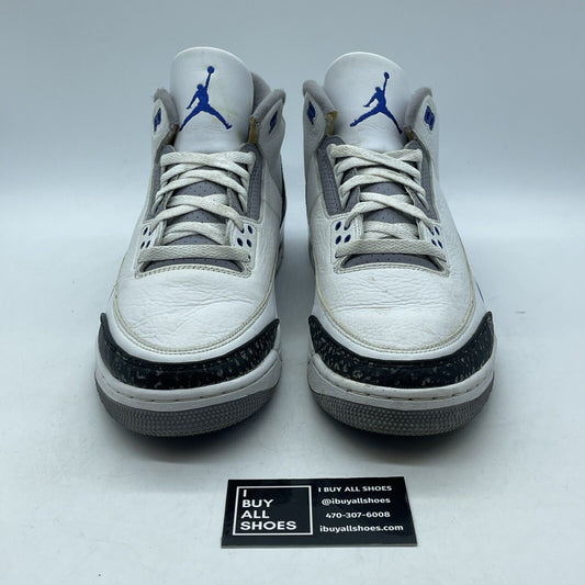 Size 12 - Jordan 3 Retro Mid Racer Blue Grey White Suede Leather (CT8532-145)