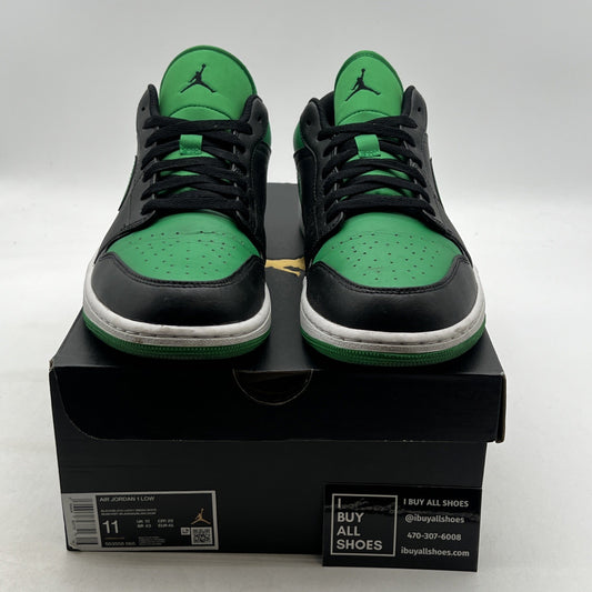 Size 11 - Air Jordan 1 Low Black Lucky Green (553558-065)