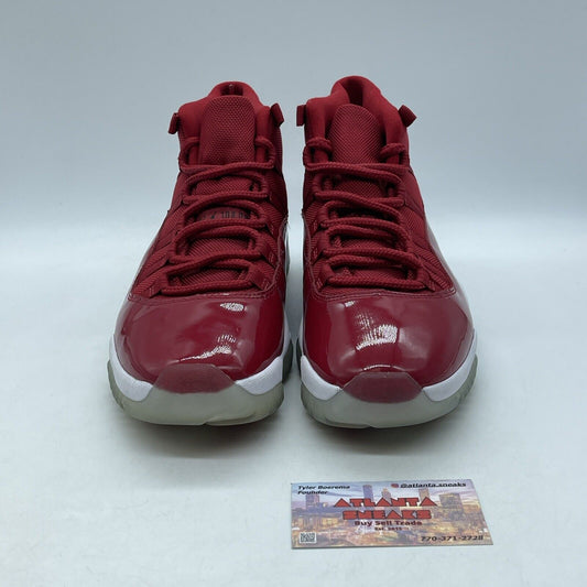 Size 8.5 - Jordan 11 Retro High Win Like '96 White Leather (378037-623)