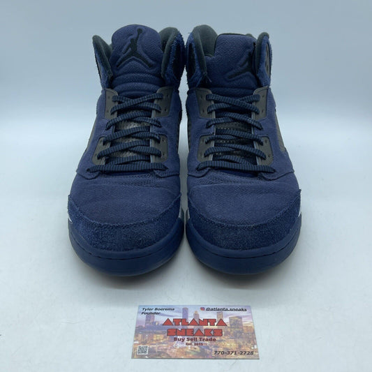 Size 11.5 - Air Jordan 5 Retro SE Midnight Navy Grey Suede Leather (FD6812-400)