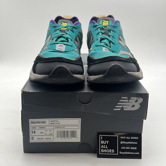 Size 14 - New Balance X-Racer Green Grey Purple (MSXRCHSC)