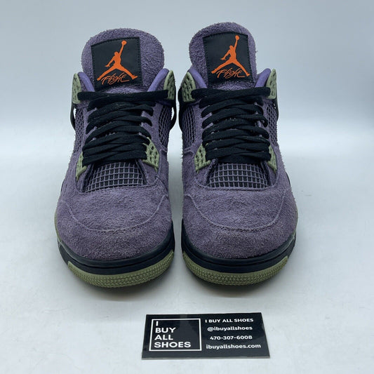 Size 11.5W - Jordan 4 Retro Mid Canyon Purple Black Green Suede (AQ9129-500)