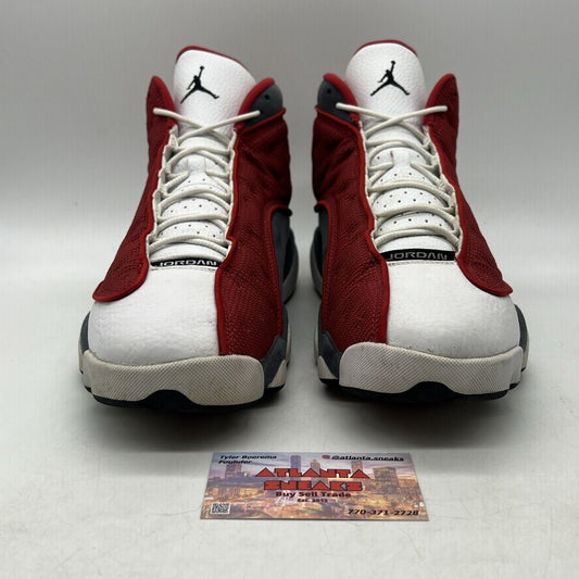 Size 12 - Jordan 13 Retro Red Flint - Grey Suede Leather White (DJ5982-600)