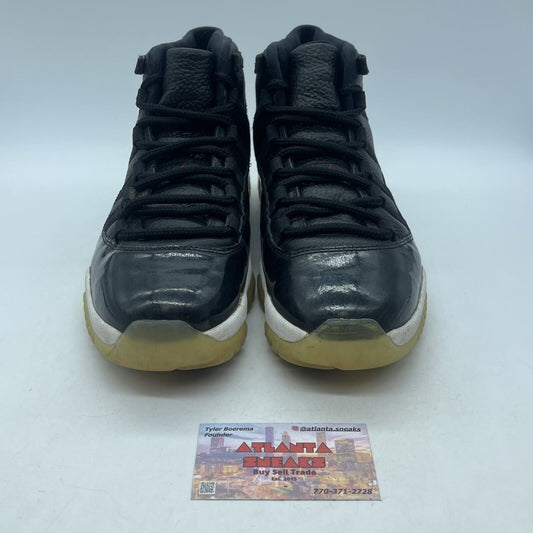 Size 10.5 - Jordan 11 Retro 72-10 2015 White Black Suede Leather (378037-002)