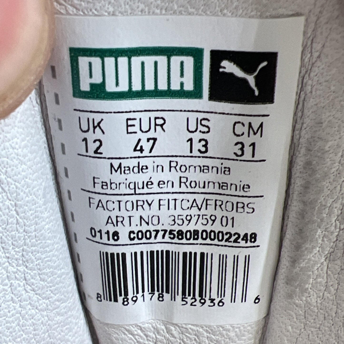 Size 13 - PUMA Move Mid x Alexander McQueen Silver Birch/Mojave Desert