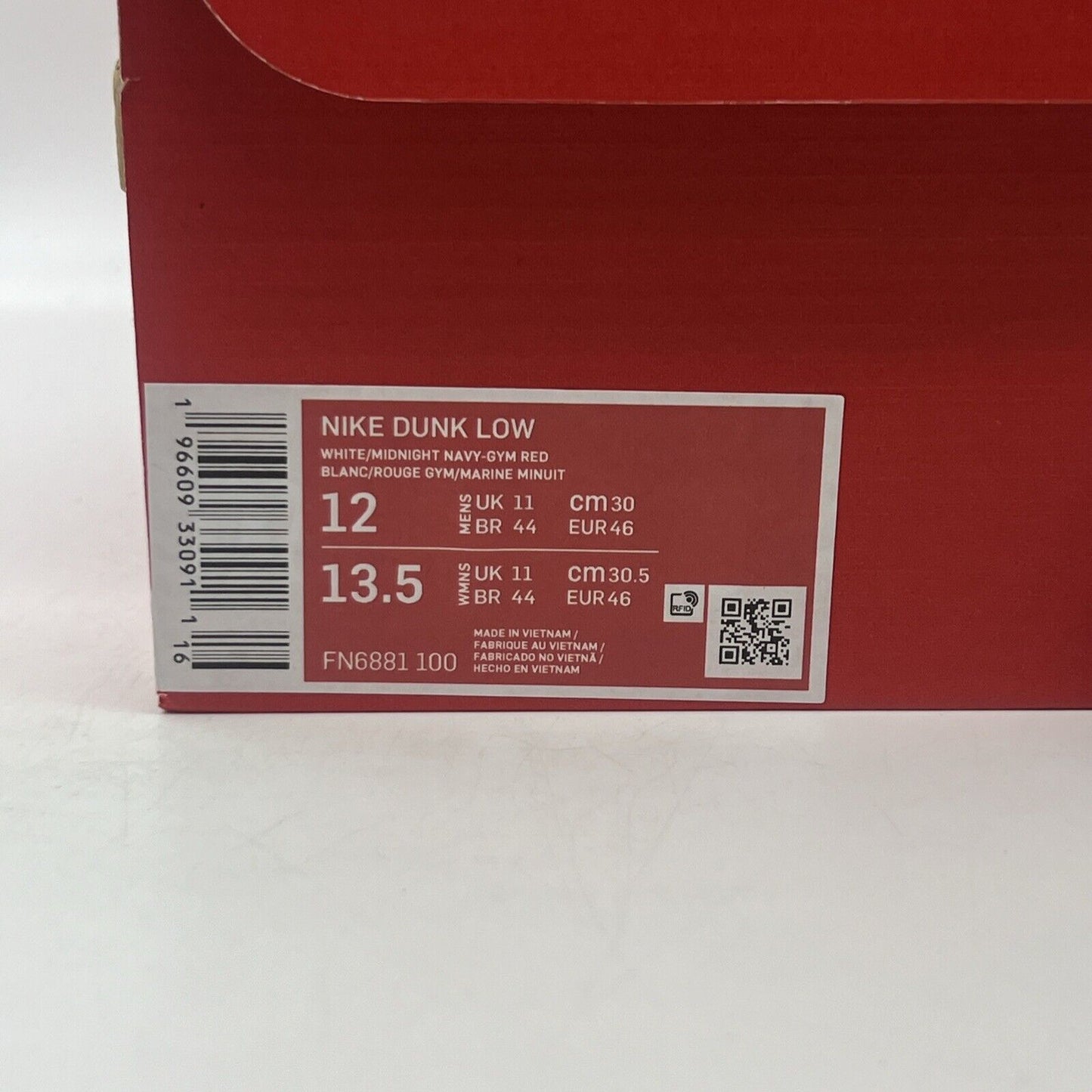 Size 12 - Nike Dunk Low Washed Denim Brand New Og All Leather Gum DS