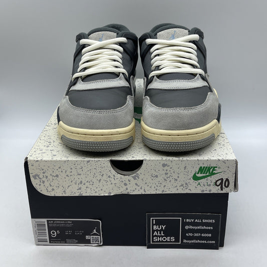 Size 9.5 - Air Jordan 4 RM Iron Grey Black Blue Suede Leather (FQ7939-002)