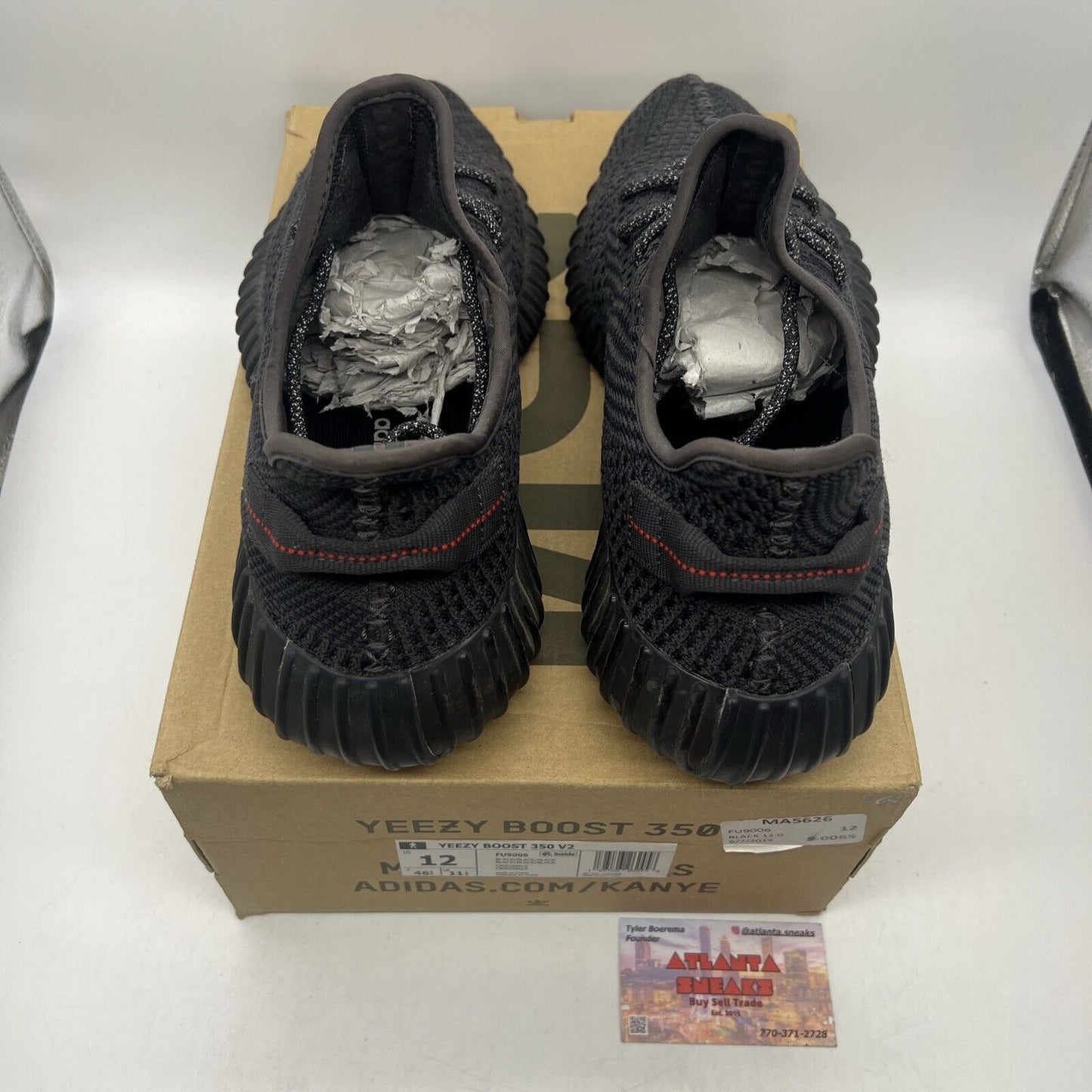 Size 12 - adidas Yeezy Boost 350 V2 Low Black Non-Reflective