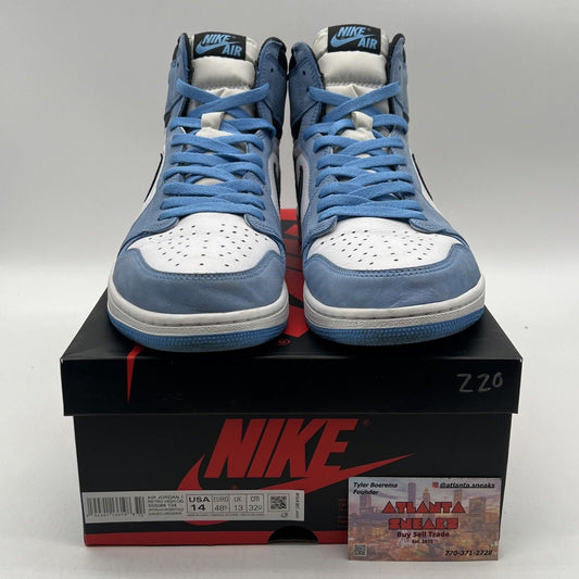 Size 14 - Jordan 1 Retro OG High University Blue Black White Leather 555088-134