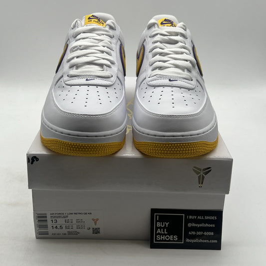 Size 13 - Nike Kobe Bryant x Air Force 1 Retro QS Low Lakers Home (FZ1151-100)