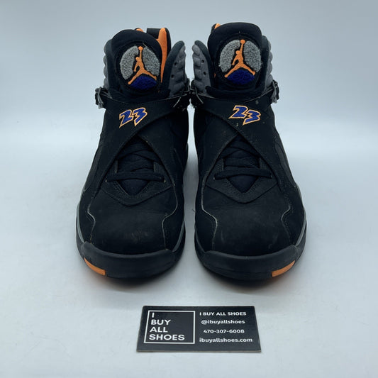 Size 9 - Air Jordan 8 Retro Phoenix Suns Grey Black Suede (305381-043)