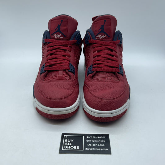 Size 11.5 - Air Jordan 4 Retro FIBA Red Gold Blue White Leather (CI1184-617)