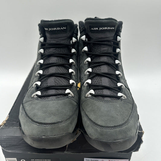 Size 9 - Jordan 9 Retro Anthracite 2015 Deep Black Suede Butter OG All White Gry