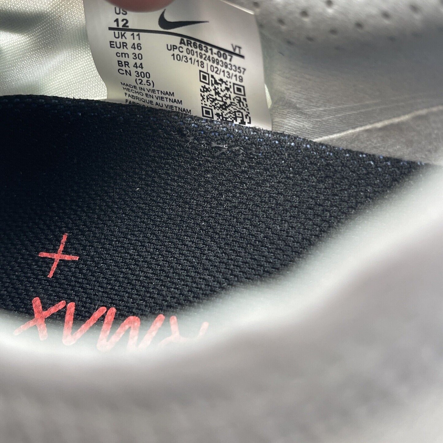 Size 12 - Nike Air VaporMax 2019 Neon Collection Grey Black Leather (AR6631-007)