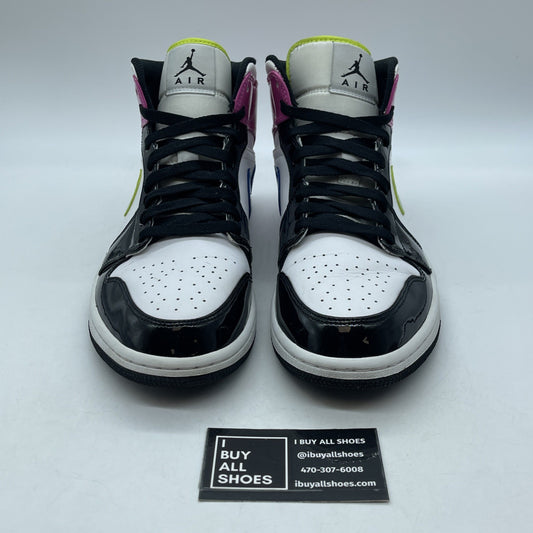 Size 9.5 - Air Jordan 1 SE Mid Cyber Active Fuchsia Leather (CZ9834-100)