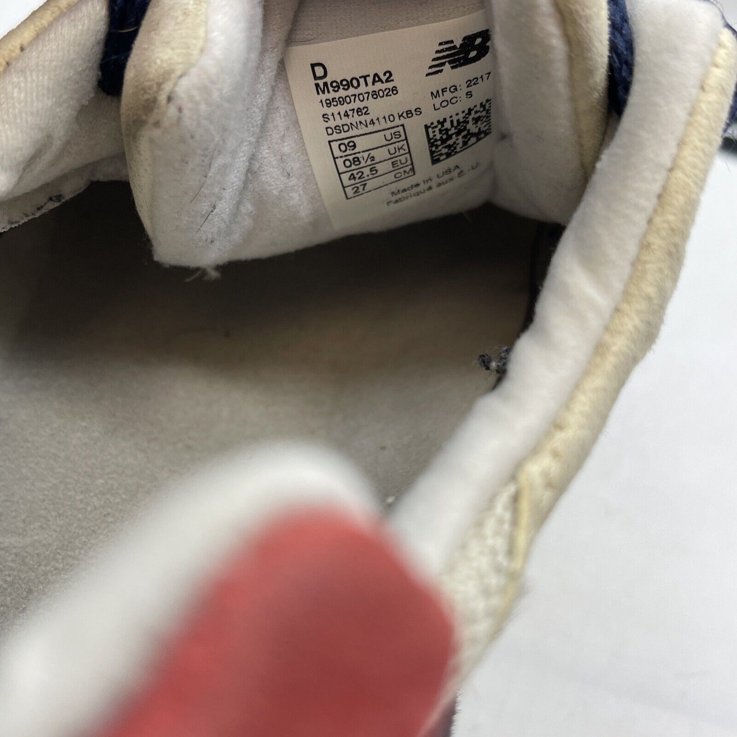 Size 9 - New Balance Teddy Santis x 990v2 Made in USA Navy Sea Salt (M990TA2)