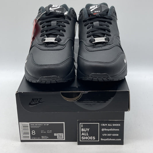 Size 8 - Nike Supreme x Air Max 1 '87 SP Black White Leather (HF8813-001)