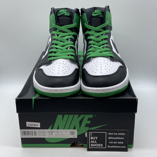 Size 13 - Air Jordan 1 Retro OG High Lucky Green Black Leather (DZ5485-031)