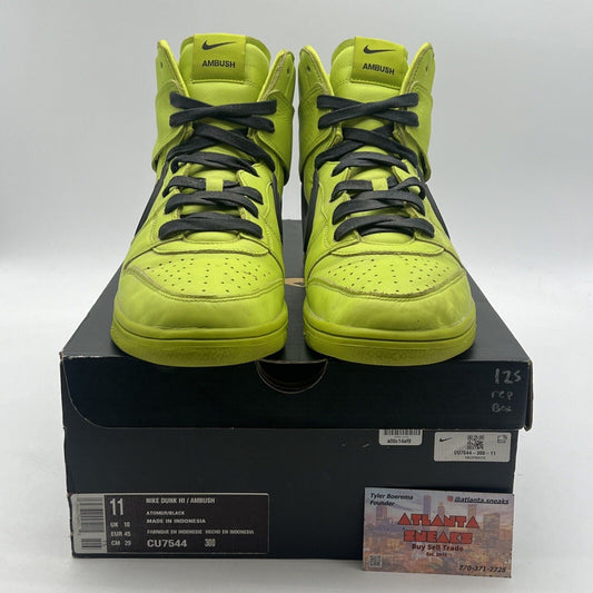 Size 11 - Nike AMBUSH x Dunk High Flash Lime (CU7544-300)