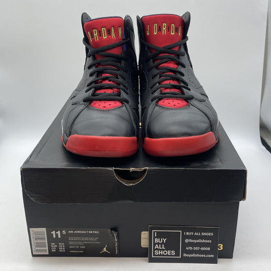 Size 11.5 - Air Jordan 7 Retro Marvin the Martian Black Leather (304775-029)