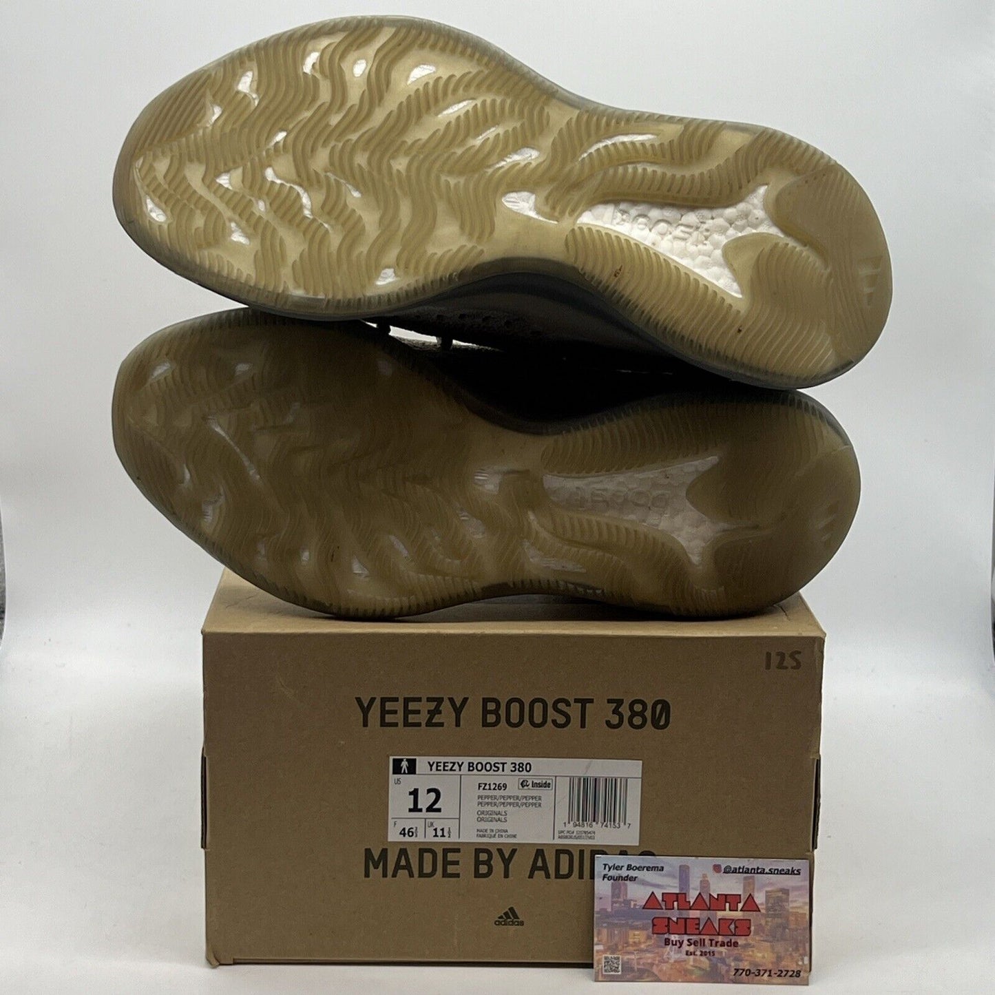 Size 12 - adidas Yeezy Boost 380 Pepper Non-Reflective (FZ1269)