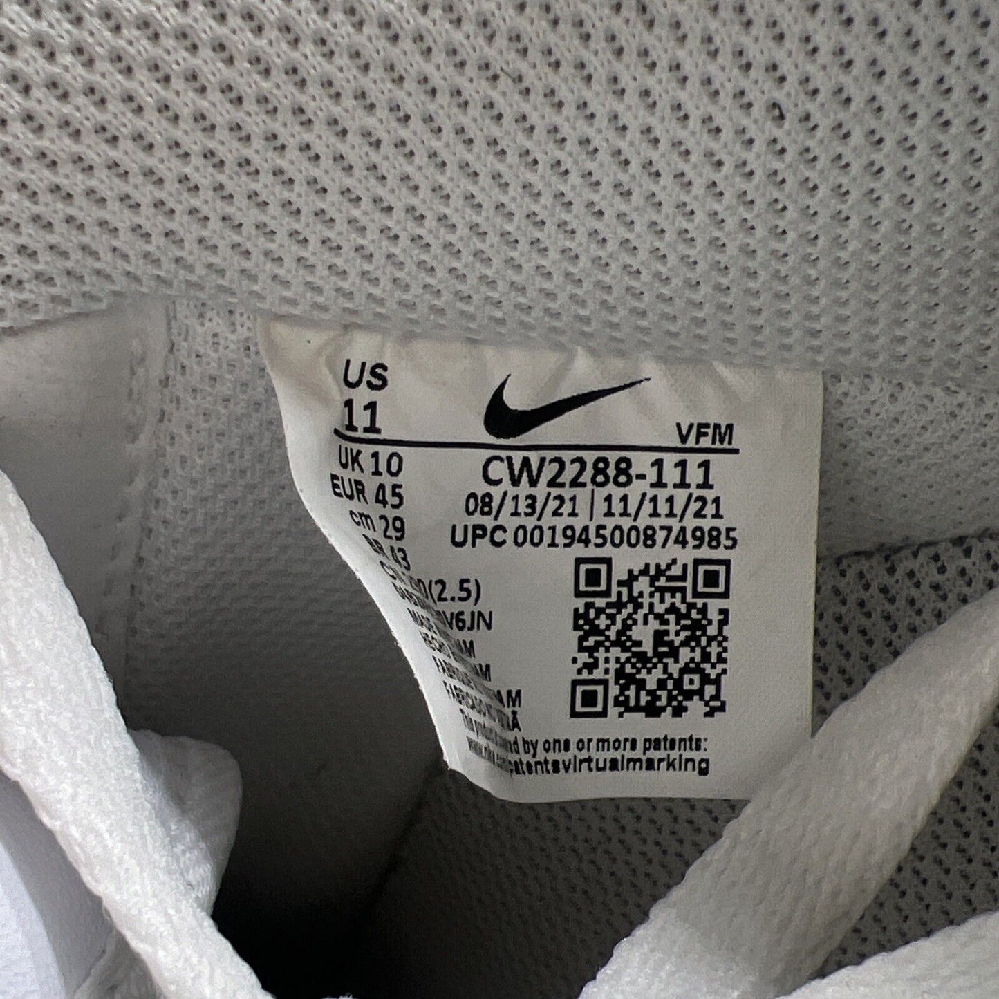 Size 11 - Nike Air Force 1 '07 Low Triple White