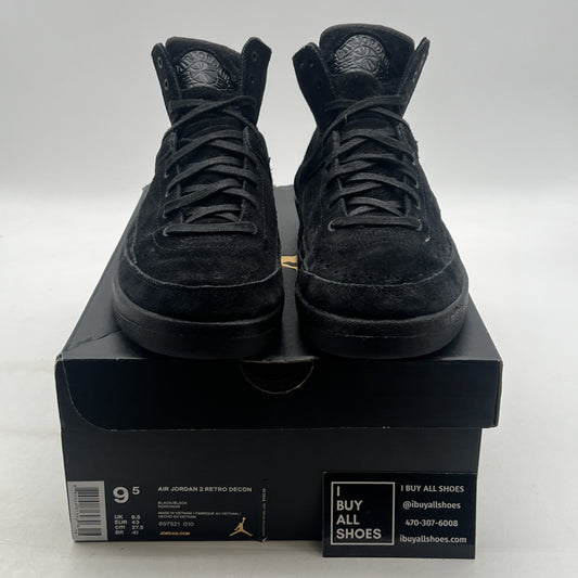 Size 9.5 - Air Jordan 2 Retro Deconstructed Triple Black (897521-010)