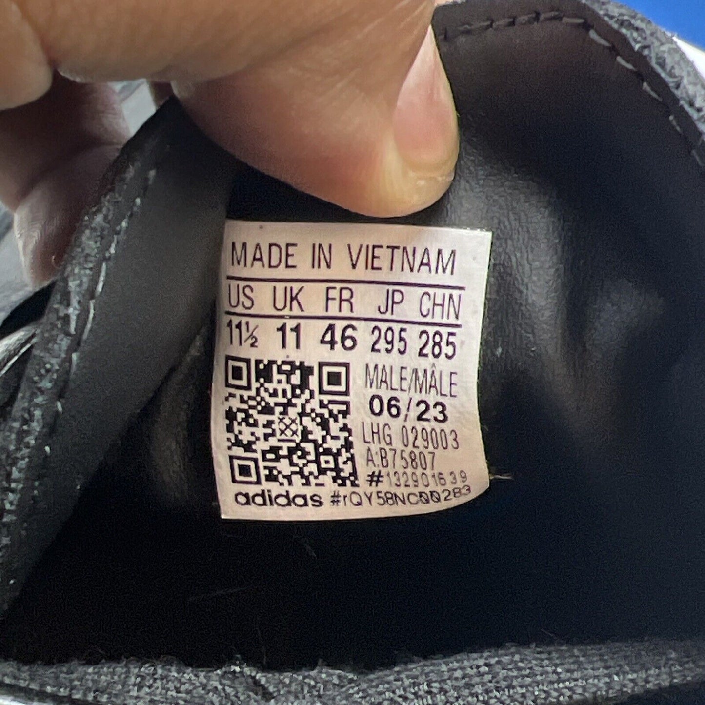 Size 11.5 - adidas Samba OG Black Gum (B75807)