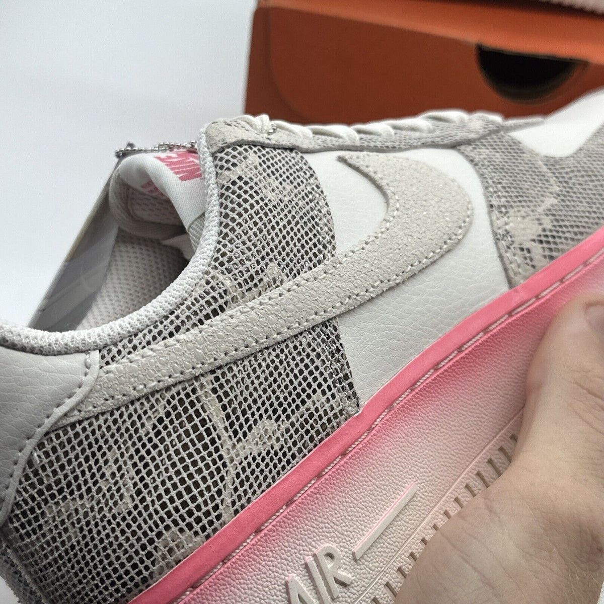 Size 8.5 - Nike Air Force 1 Low Our Force 1 2022 Pink Snakeskin Sail Ds New OG A