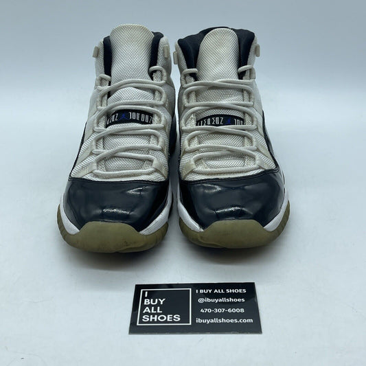 Size 5.5Y - Jordan 11 Retro Concord Black White Leather Suede (378038-107)