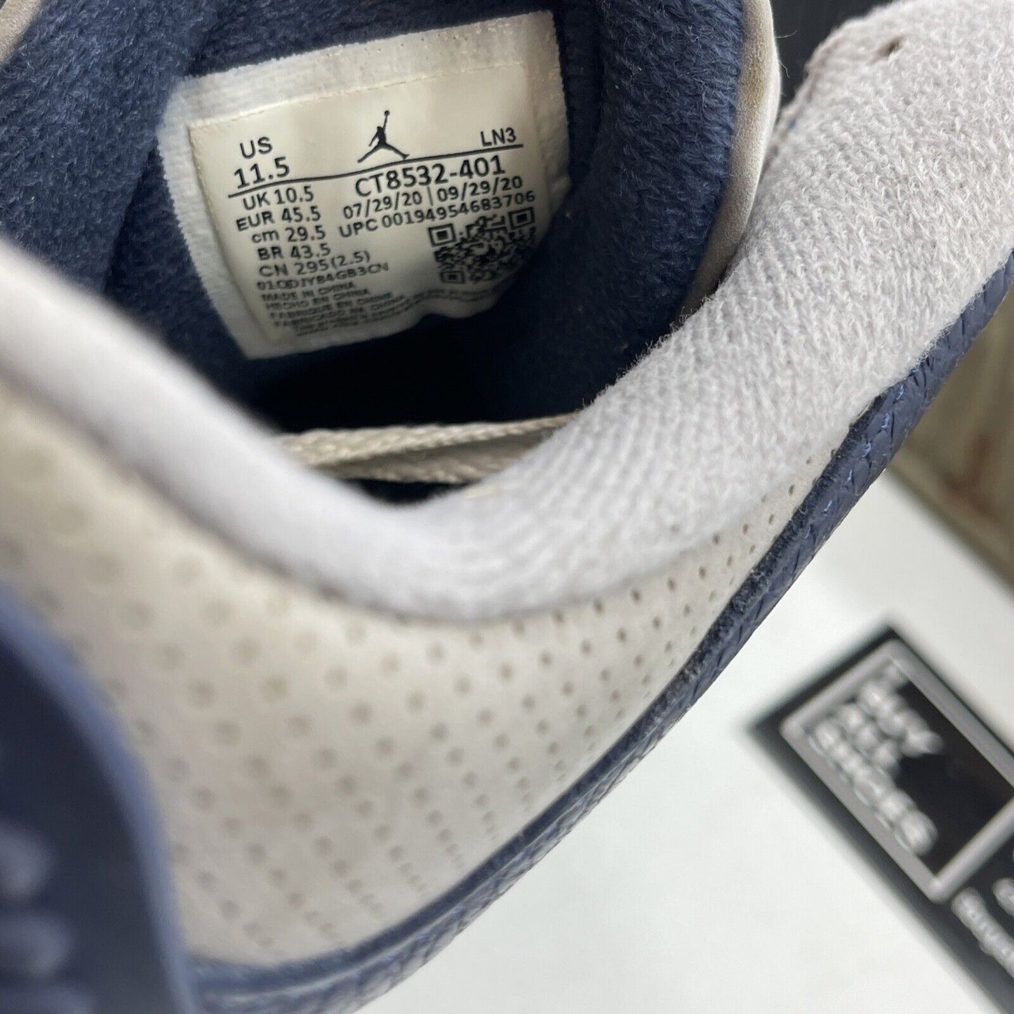Size 11.5 - Jordan 3 Retro Blue White Grey Suede Leather (CT8532-401)