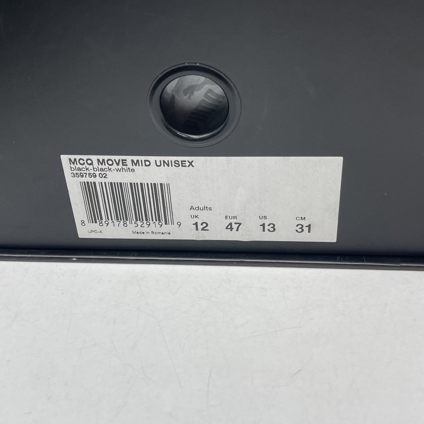 Size 13 - PUMA Move Mid x Alexander McQueen Black (359759-02)