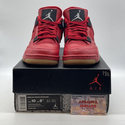 Size 10 W - Air Jordan 4 Retro NRG Singles Day Women’s Red Black (Av3914-600)