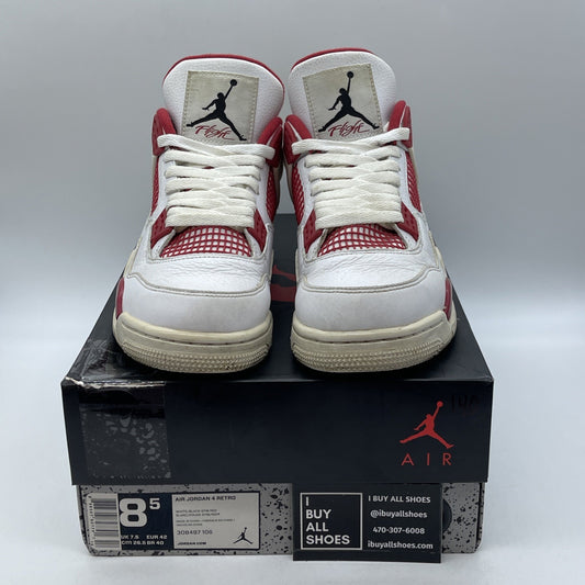 Size 8.5 - Jordan 4 Retro alternate 89 2016 Red White Leather (308497-106)