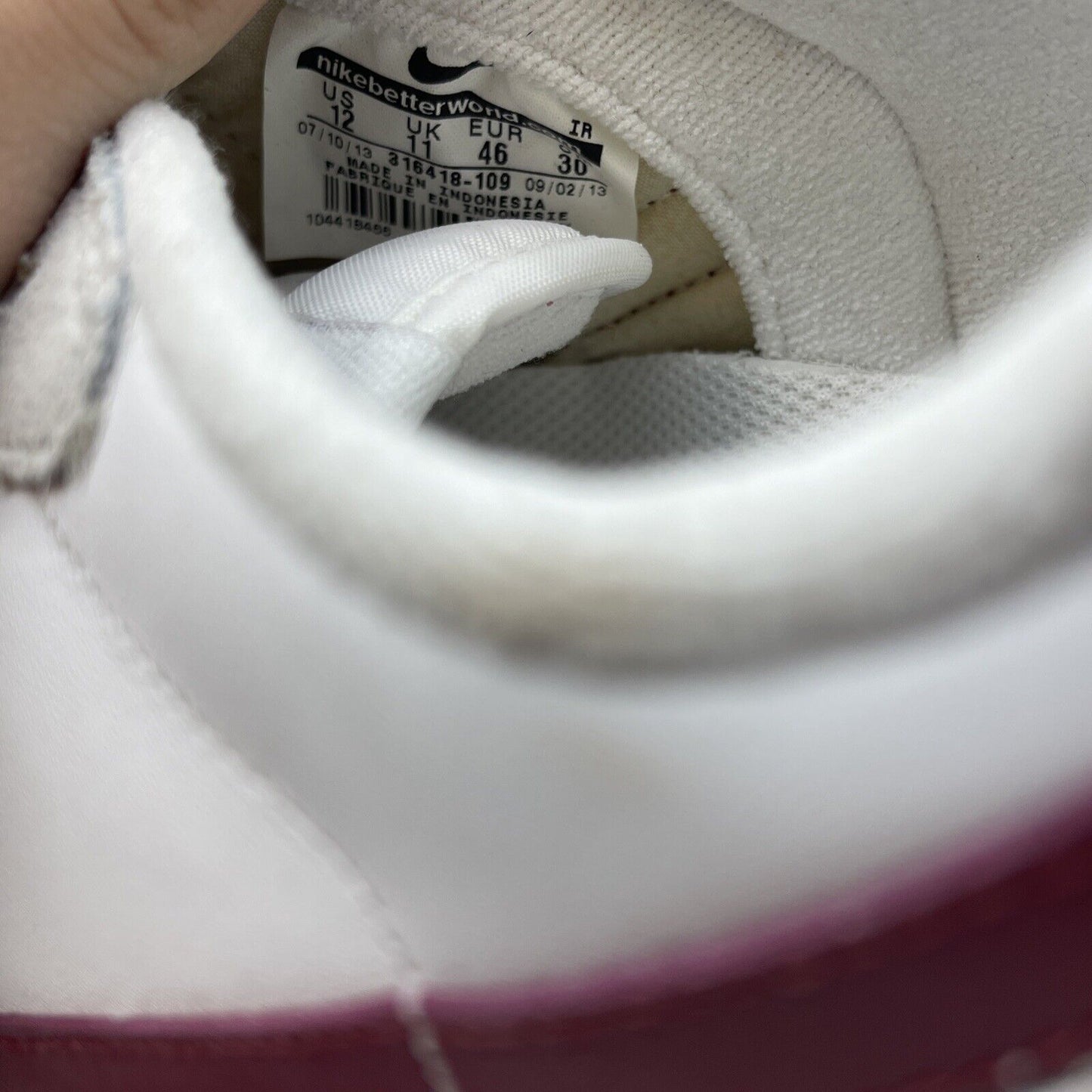 Size 12 - Nike Cortez Basic Leather '06 White Team Red Suede Leather (316418-109