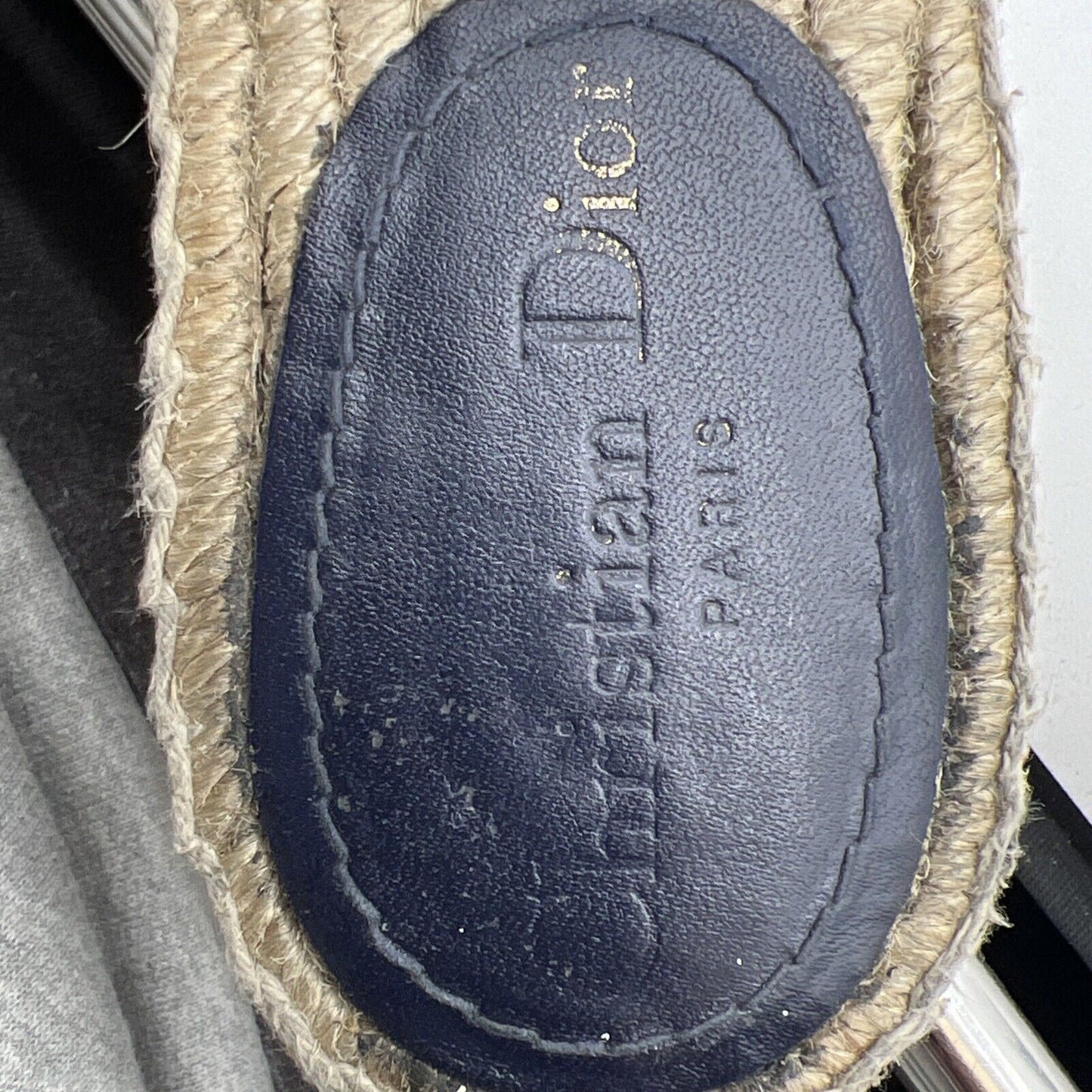 Size 5 - Dior “DIOR REVOLUTION” Blue Nylon Open Toe Slide Sandals, W