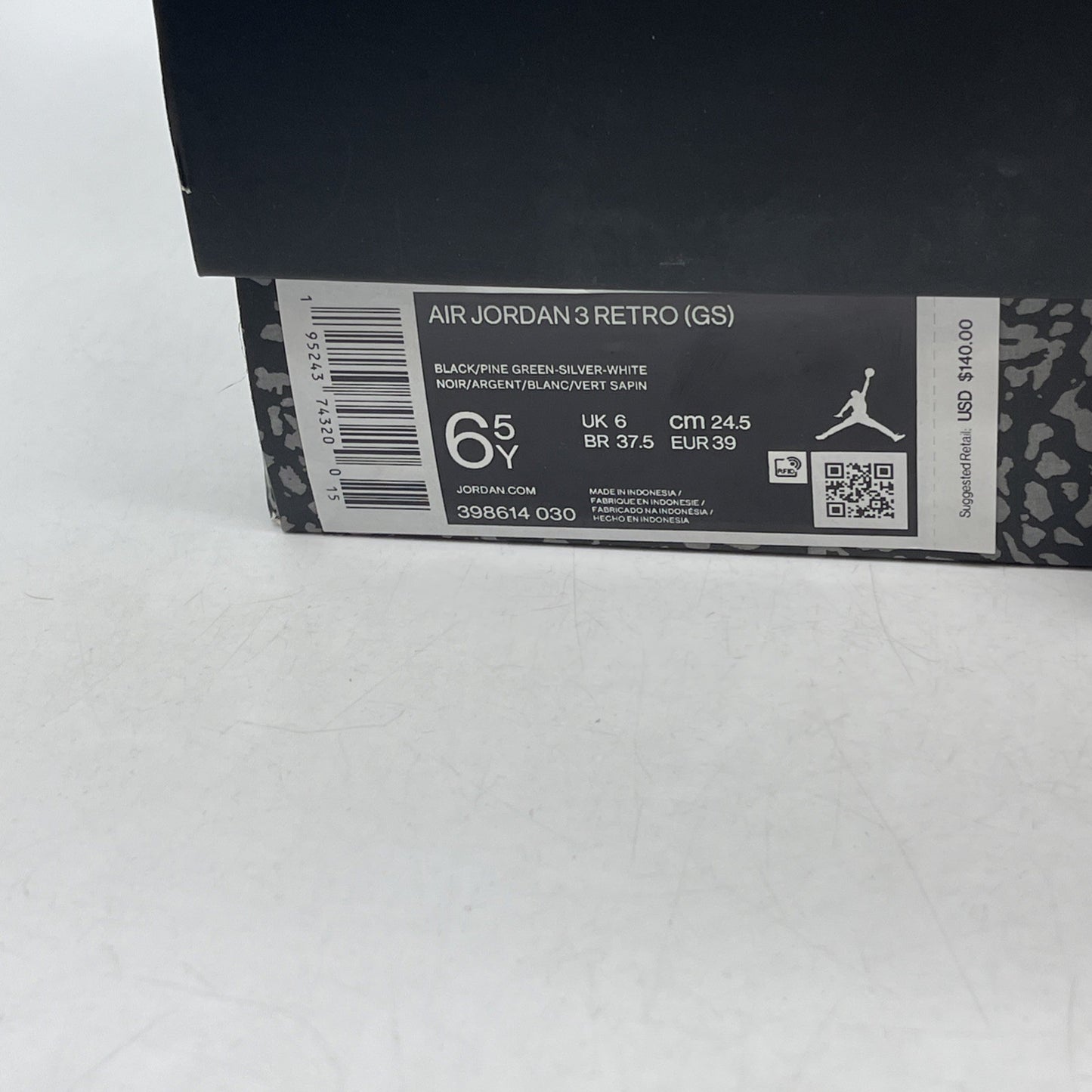 Size 6.5Y - Air Jordan 3 Retro Mid Pine Green (398614-030)