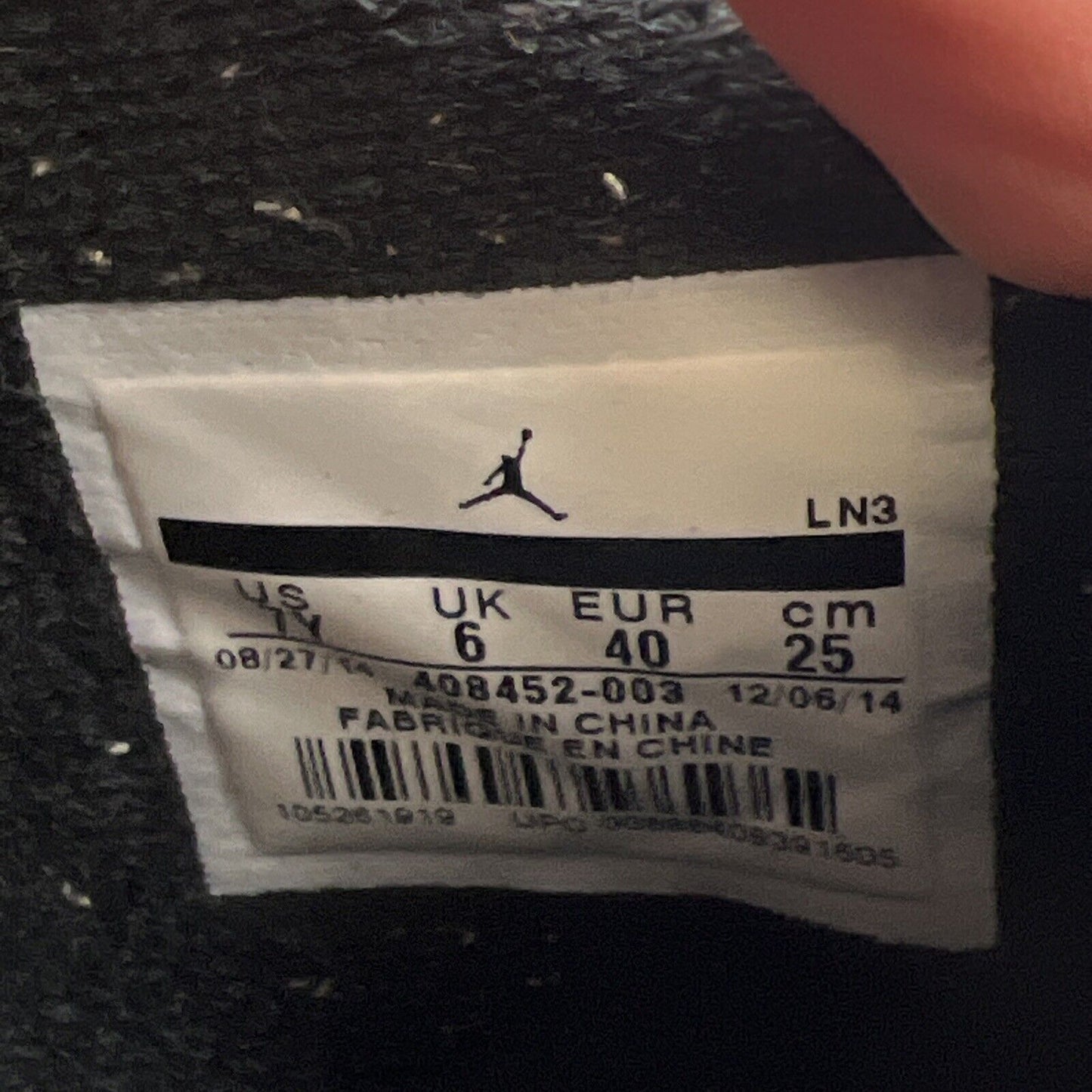 Size 7 - Air Jordan 4 Retro LS oreo 2015 (408452-003)