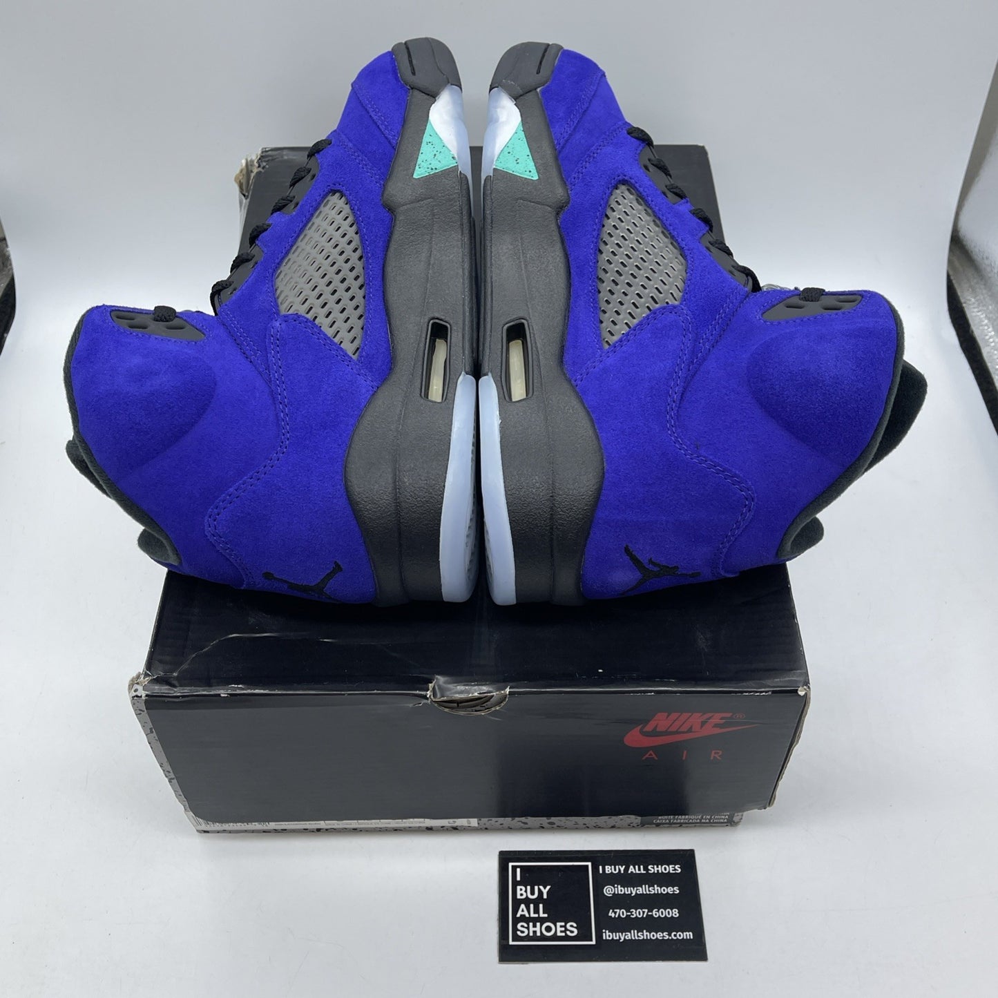 Size 9 - Jordan 5 Retro Alternate Grape 2020 Black Suede (136027-500)