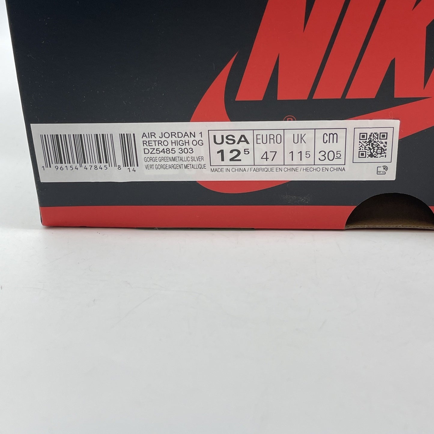 Size 12.5 - Jordan 1 Retro OG High Gorge Green White Leather (DZ5485-303)