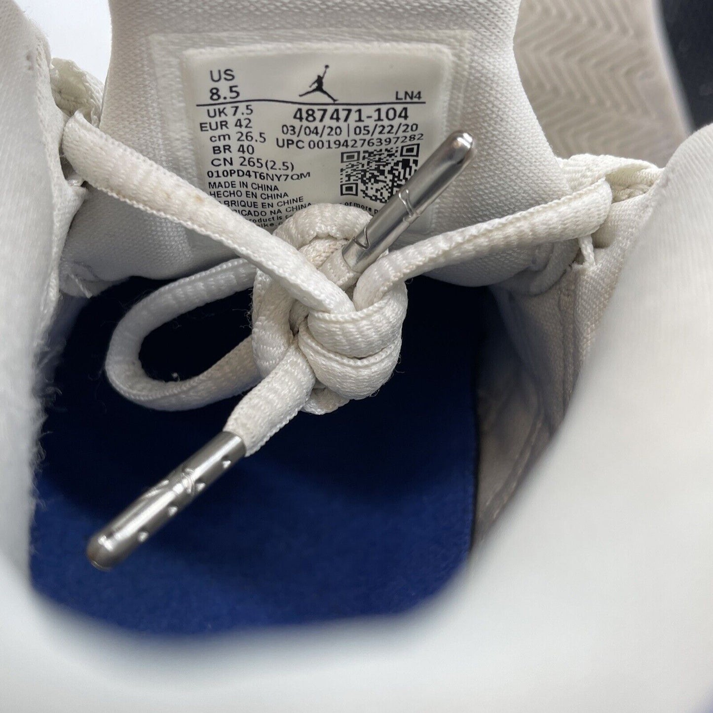 Size 8.5 - Air Jordan 14 Retro Hyper Royal White Blue Leather (487471-104)