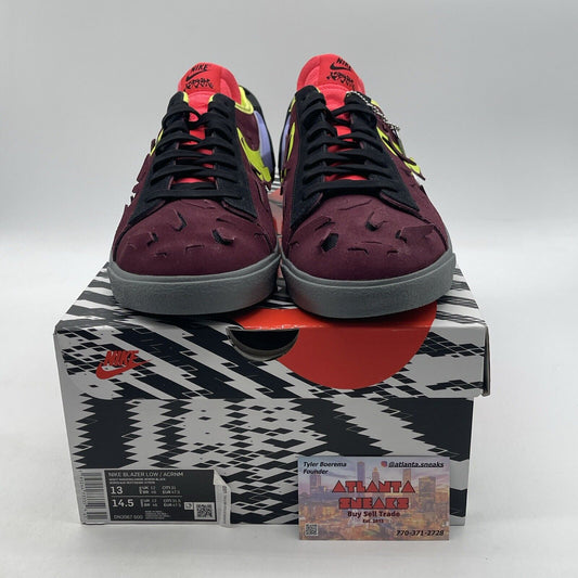 Size 13 - Nike Acronym x Blazer Low Night Maroon Black Suede Leather (DN2067-600