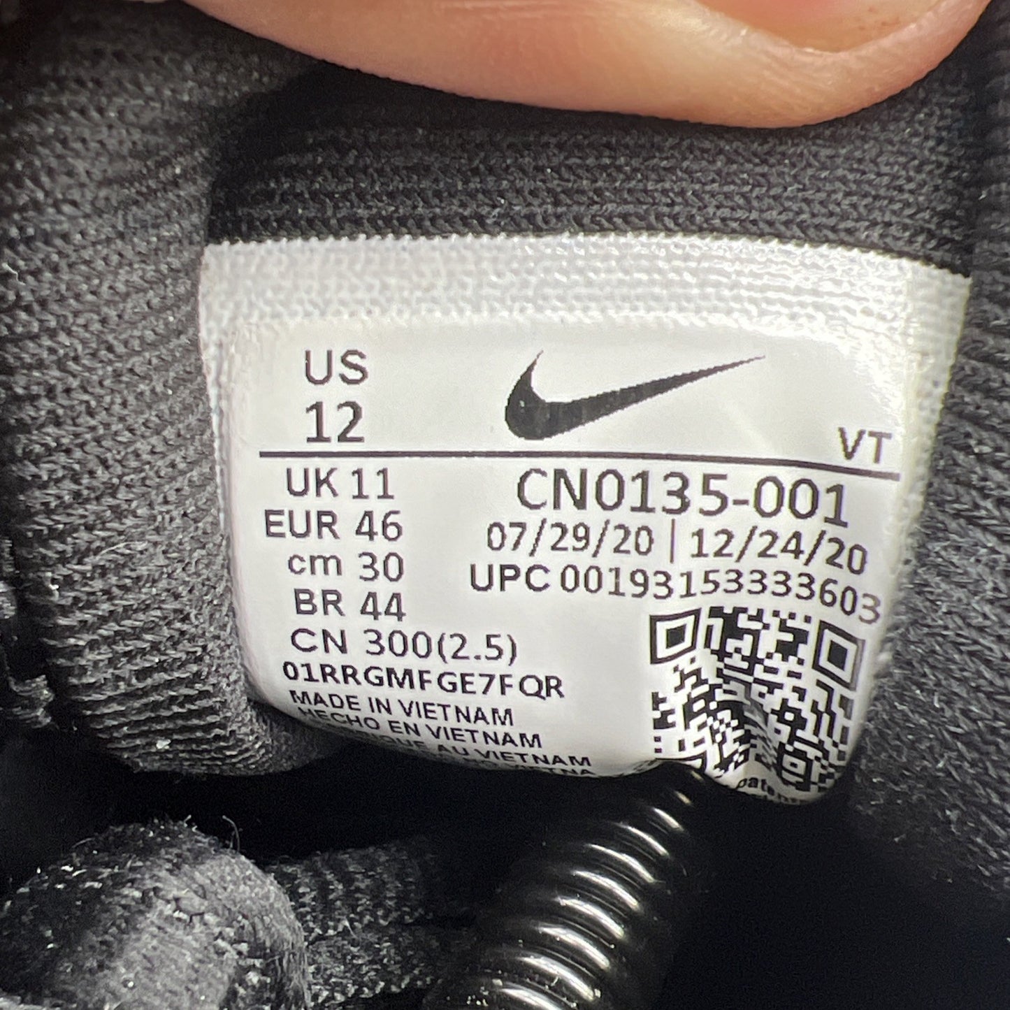 Size 12 - Nike Air Max 2015 Black Wolf Gray Sneaker 2020 (CN0135-001)