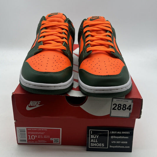 Size 10.5 - Nike Dunk Low Miami Hurricanes (DD1391-300)