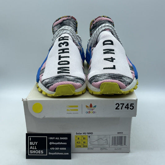 Size 9 - adidas Pharrell x NMD Human Race Trail Solar Pack Suede Blue (BB9531)