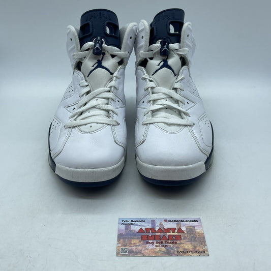 Size 10 - Jordan 6 Retro Midnight Navy White Leather (CT8529-141)